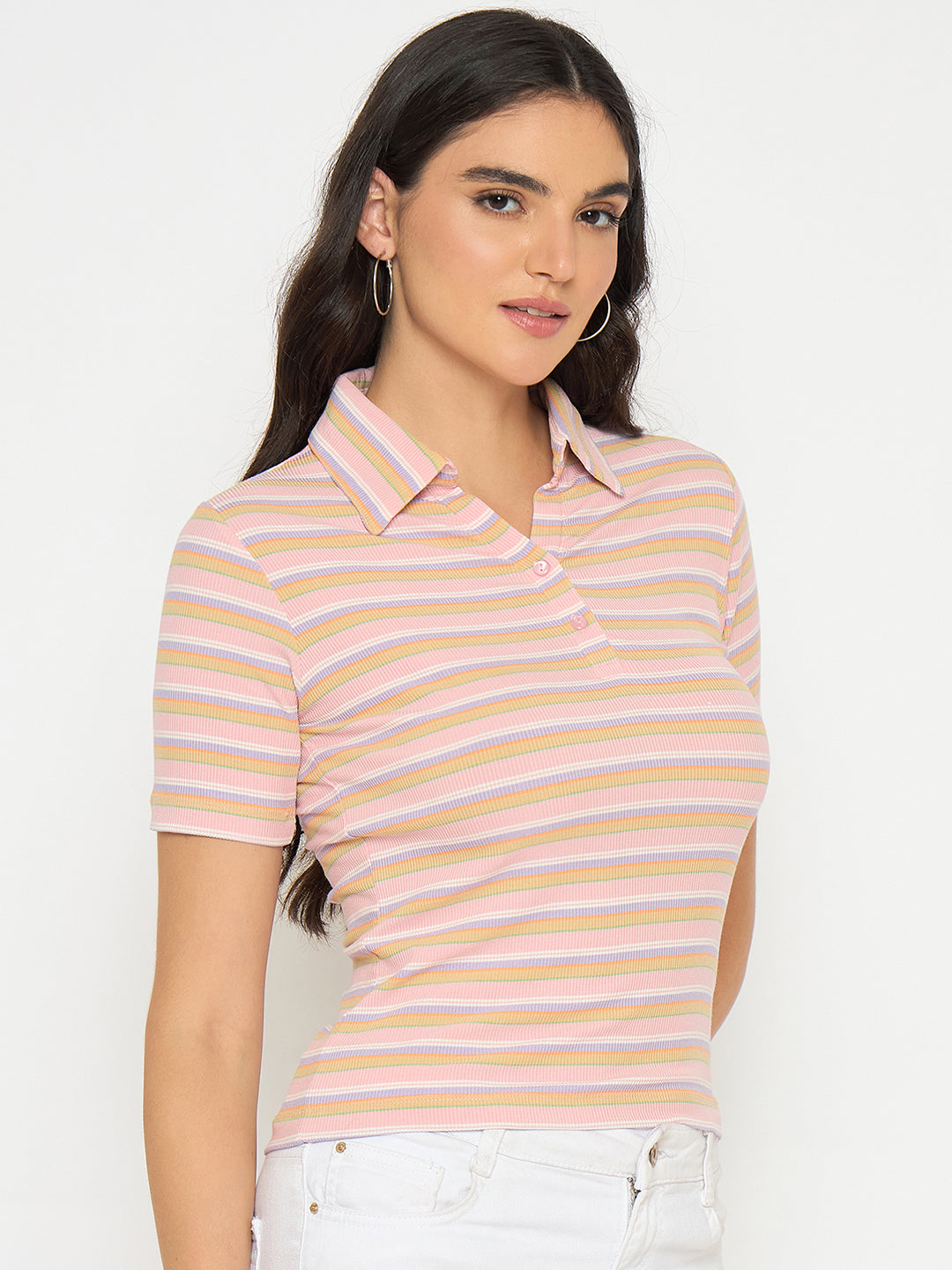 Madame Ladies Western Top H/S M5S11004 031 Pink - Goyalsons ShopMax