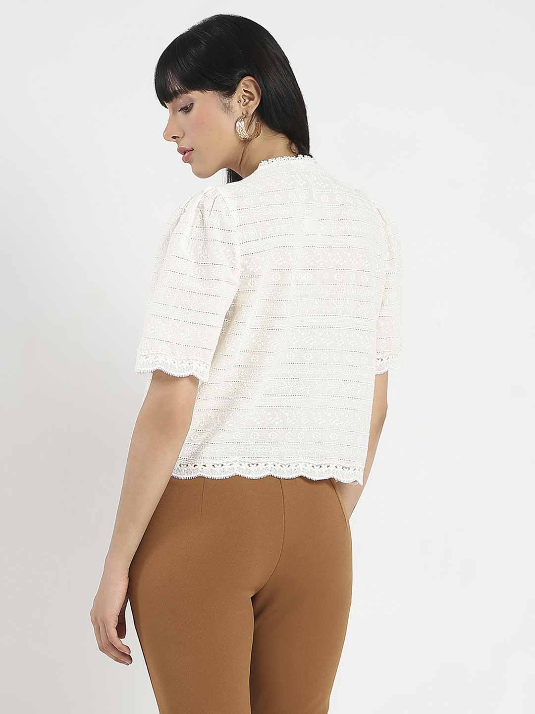 Madame Ladies Western Top H/S M5S18761 001 Beige