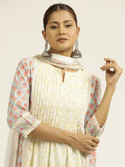 Jaipur Kurti Ladies Western Kurti 3Pcs Set 1A24Kpldr009 Skyblue