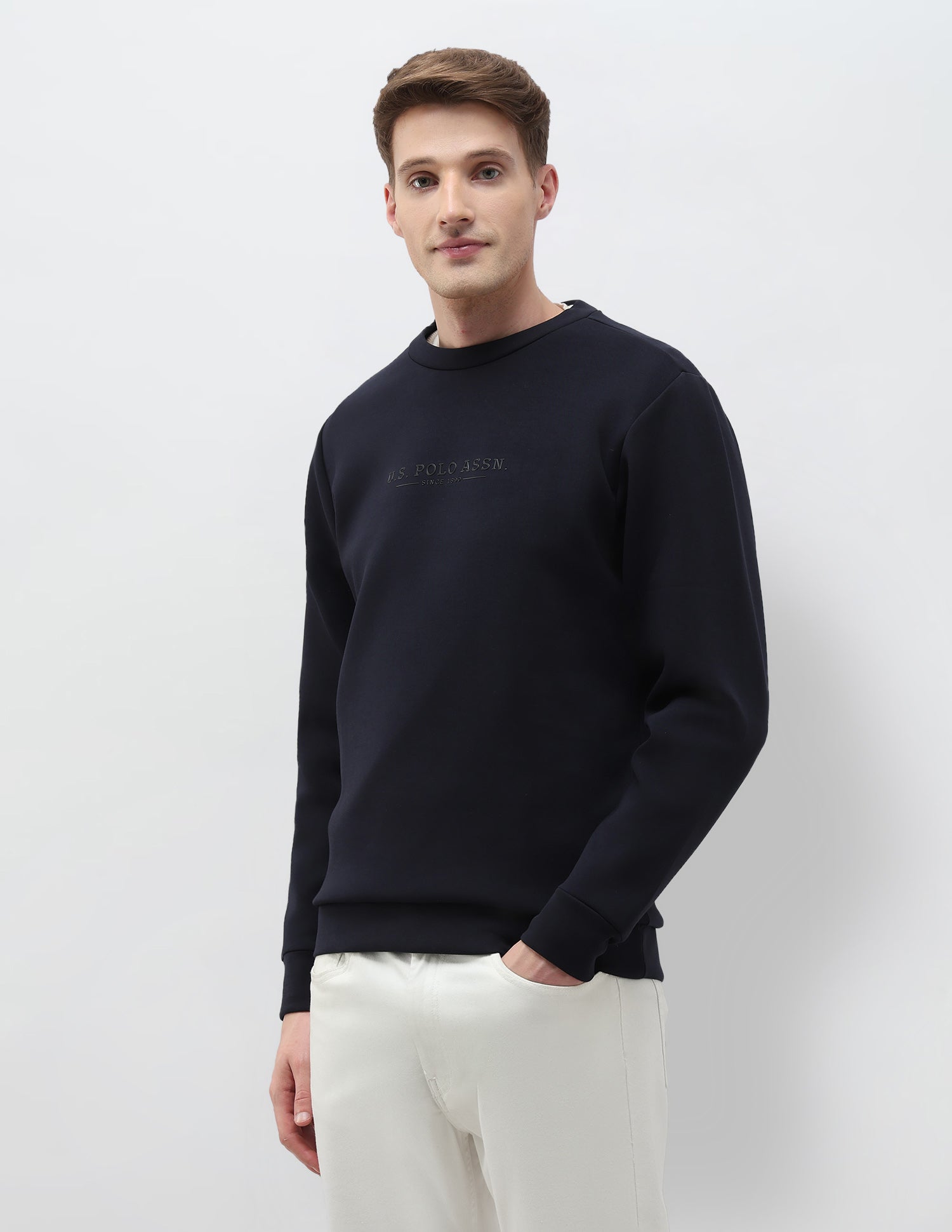 U.S.Polo Mens Sweat Shirt F/S Ussws4316 Navy