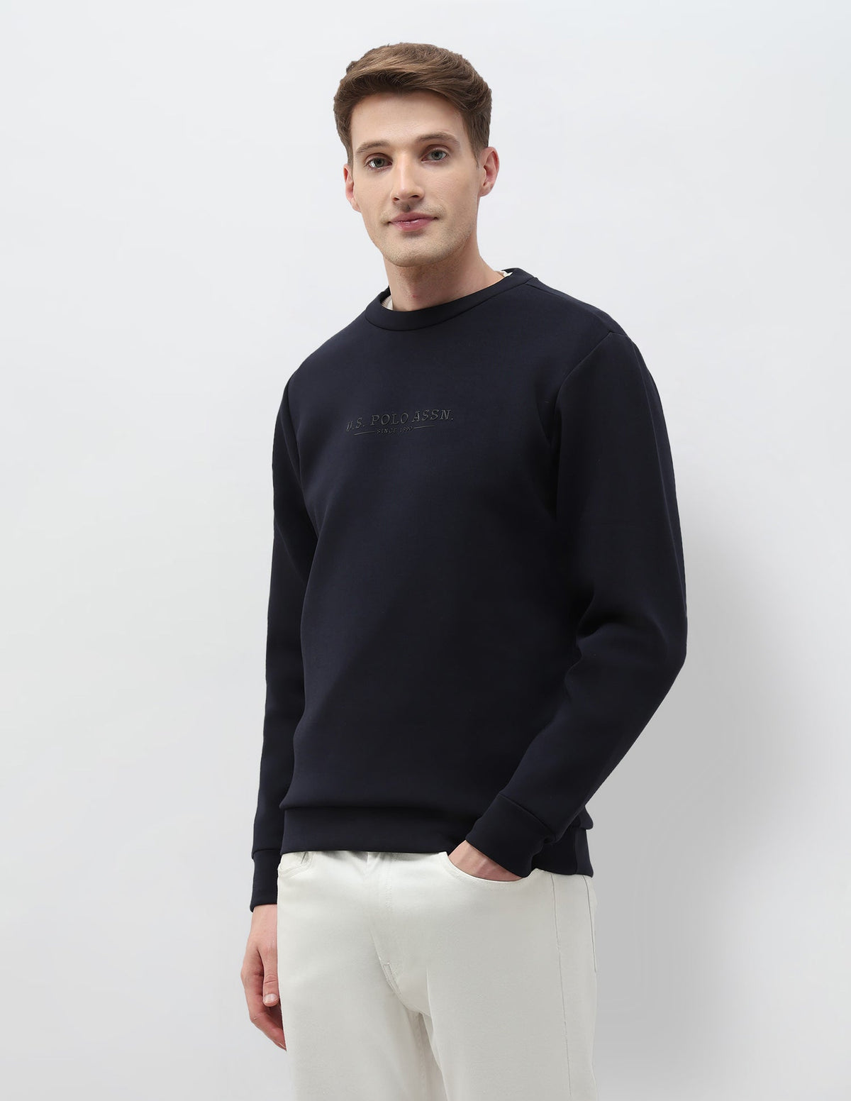 U.S.Polo Mens Sweat Shirt F/S Ussws4316 Navy