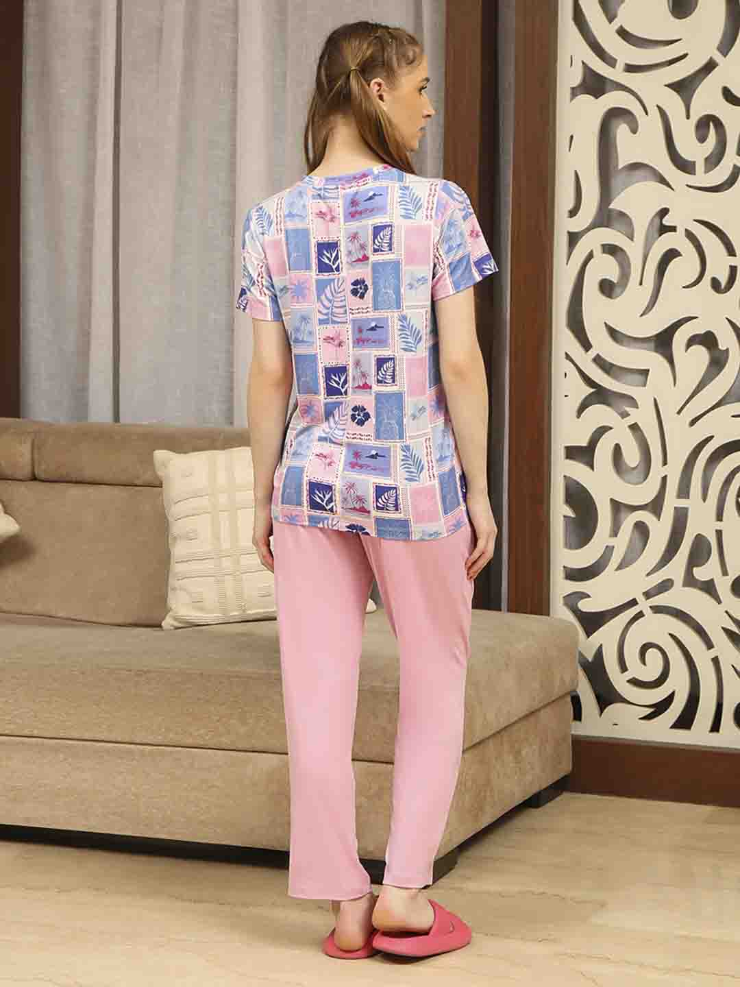 M-Secret Ladies Western Night Suit H/S S5S30052 031 Pink