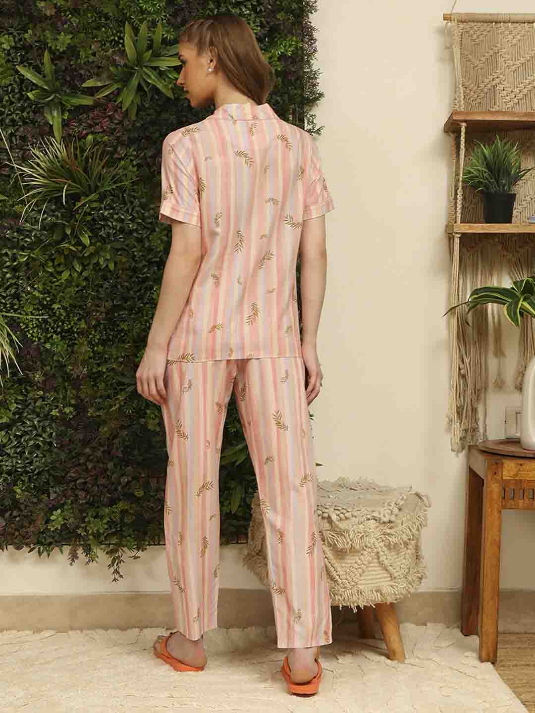 M-Secret Ladies Western Night Suit H/S S5S30142 030 Peach