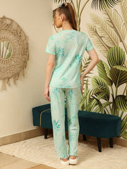 M-Secret Ladies Western Night Suit H/S S5S30111 042 Mint