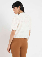 Madame Ladies Western Top H/S M5S18761 001 Beige