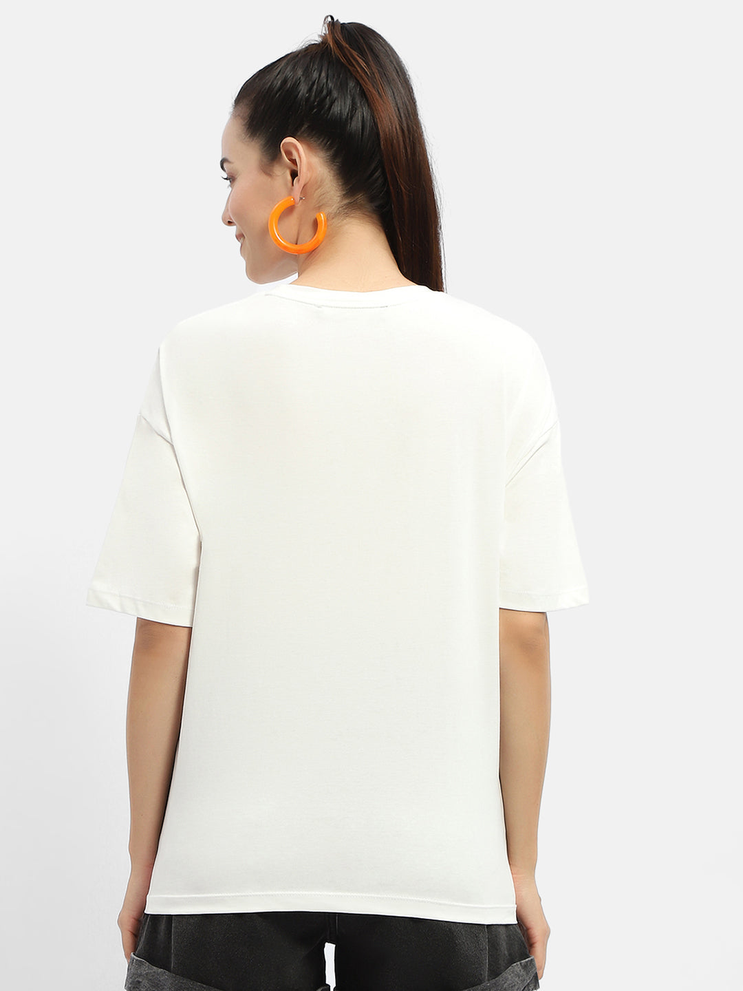 Madame Disney Graphic Print White Regular T-Shirt