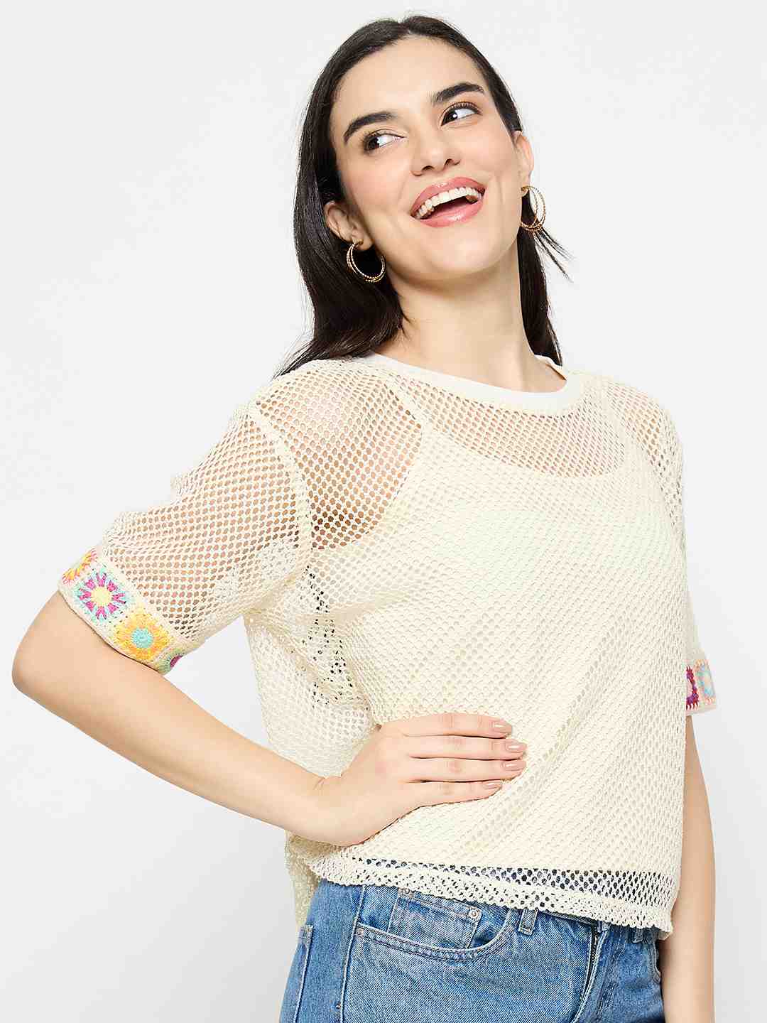 Madame Ladies Western Top F/S M5S18555 275 Ivory