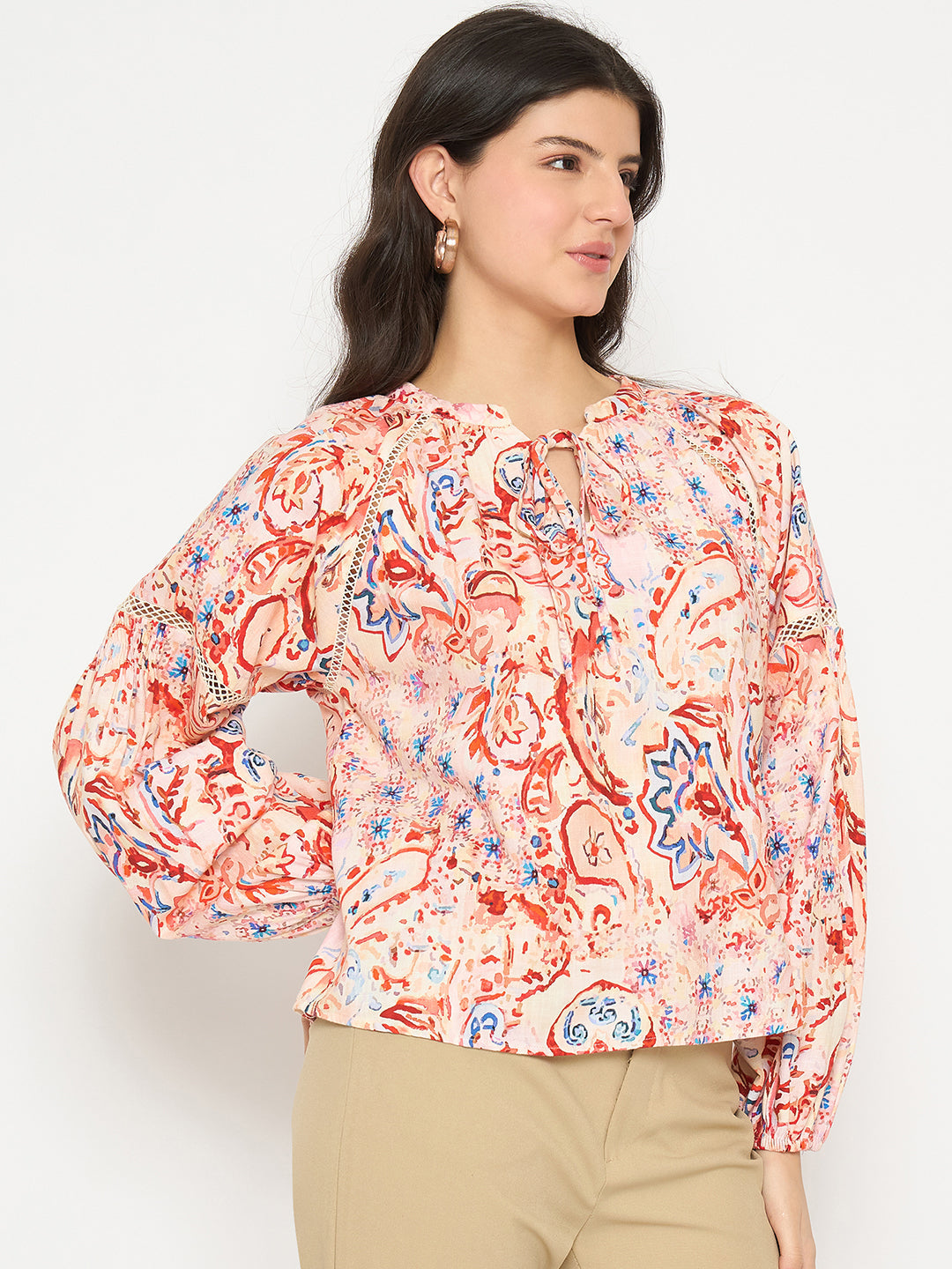 Madame Ladies Western Top H/S M5S18623 033 Red
