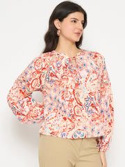 Madame Ladies Western Top H/S M5S18623 033 Red