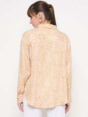 Madame Ladies Western Shirt F/S M4W18232 004 Brown