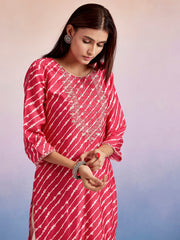 Jaipur Kurti Ladies Western Kurti 3Pcs Set 1B24Kswrr001 Fuchsia