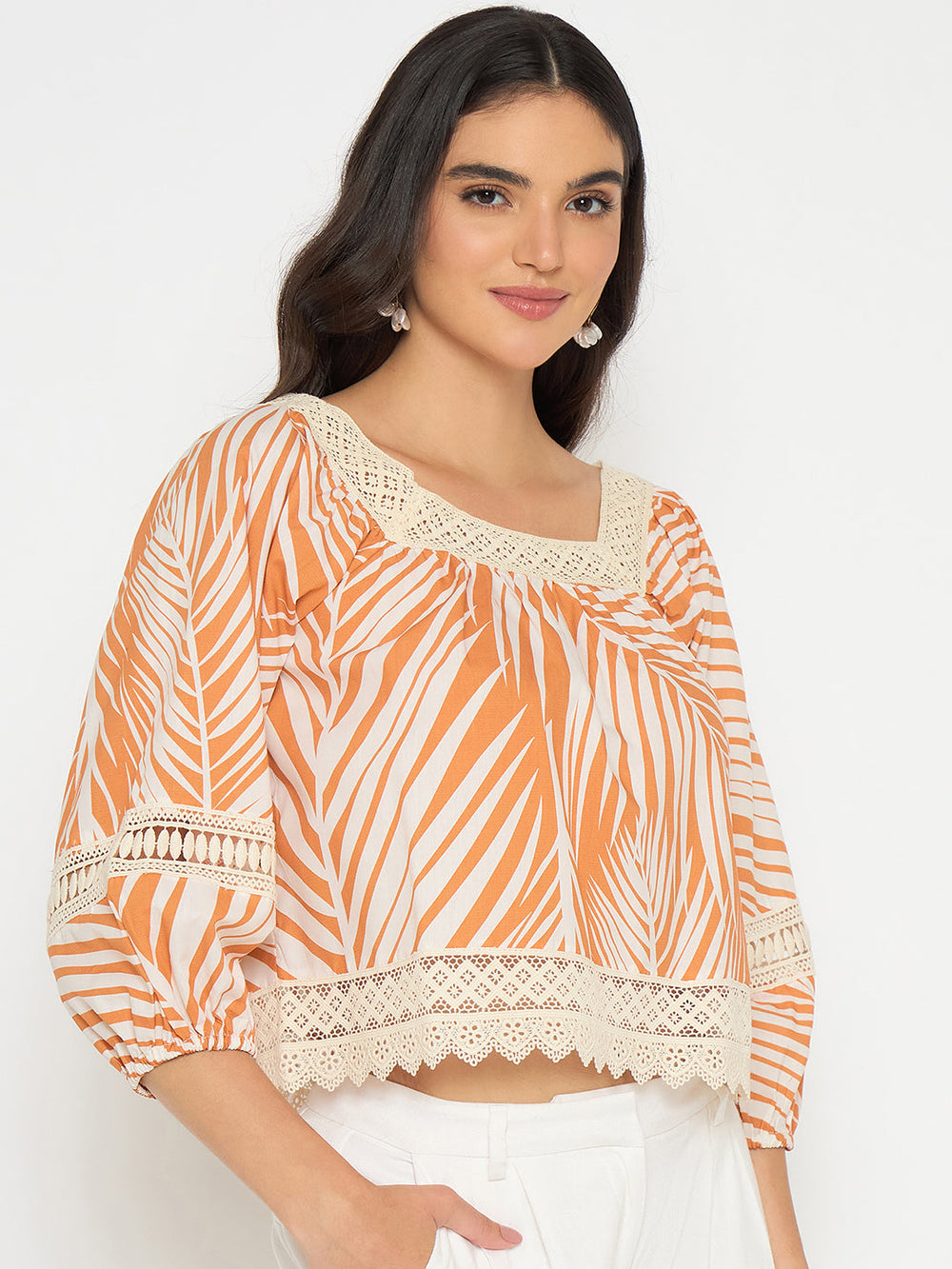 Madame Ladies Western Top F/S M5S18621 841 Warm Amber - Goyalsons ShopMax