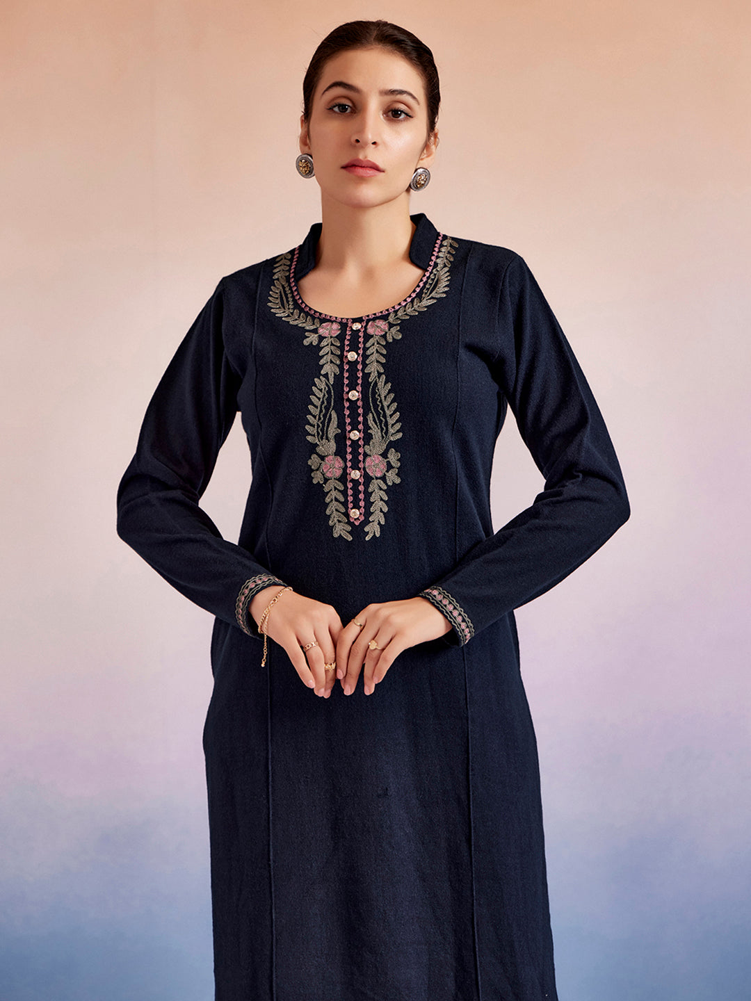 Jaipur Kurti Ladies Western W Kurti 1Pcs 2402 Navyblue