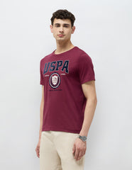 U.S.Polo Mens T-Shirt F/S Udtsh3808 Maroon