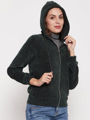 Madame Ladies Western Sweat Shirt M3W22362 155 Bottle Green