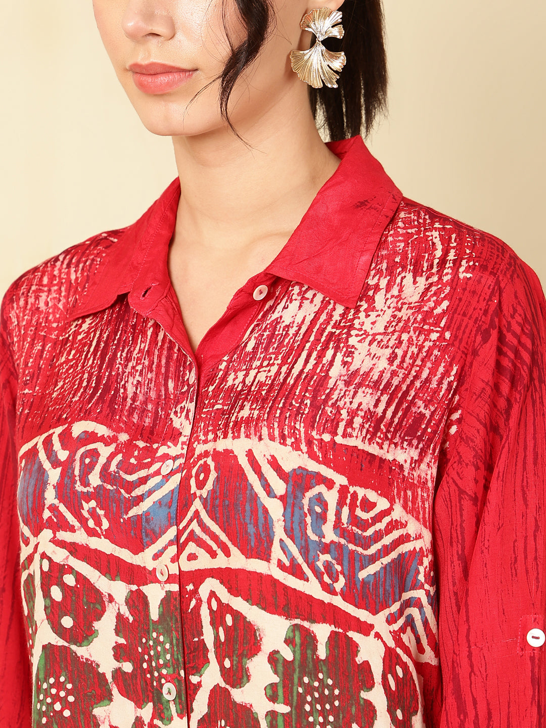 Hand Tie -Dye Bagru Printed Office Co-Ord Set