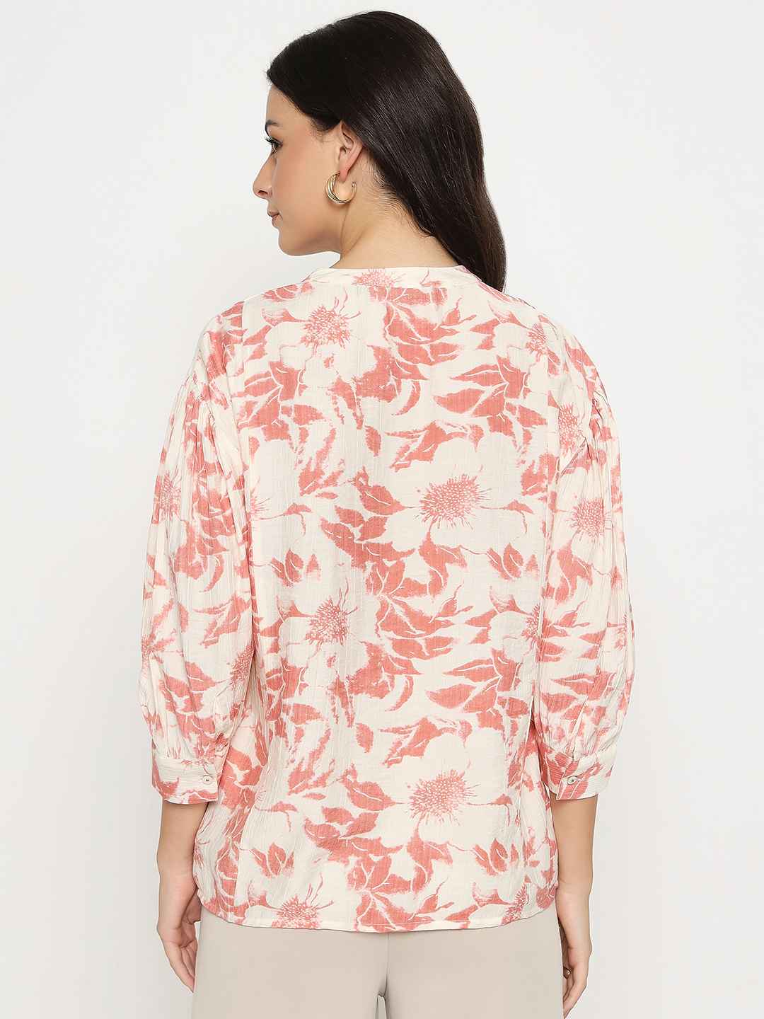 Madame Ladies Western Top H/S M5S18837 999 Coral