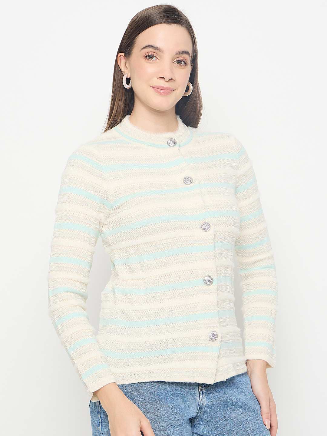 Madame Ladies Western Cardigan M4W70022 1 Off White