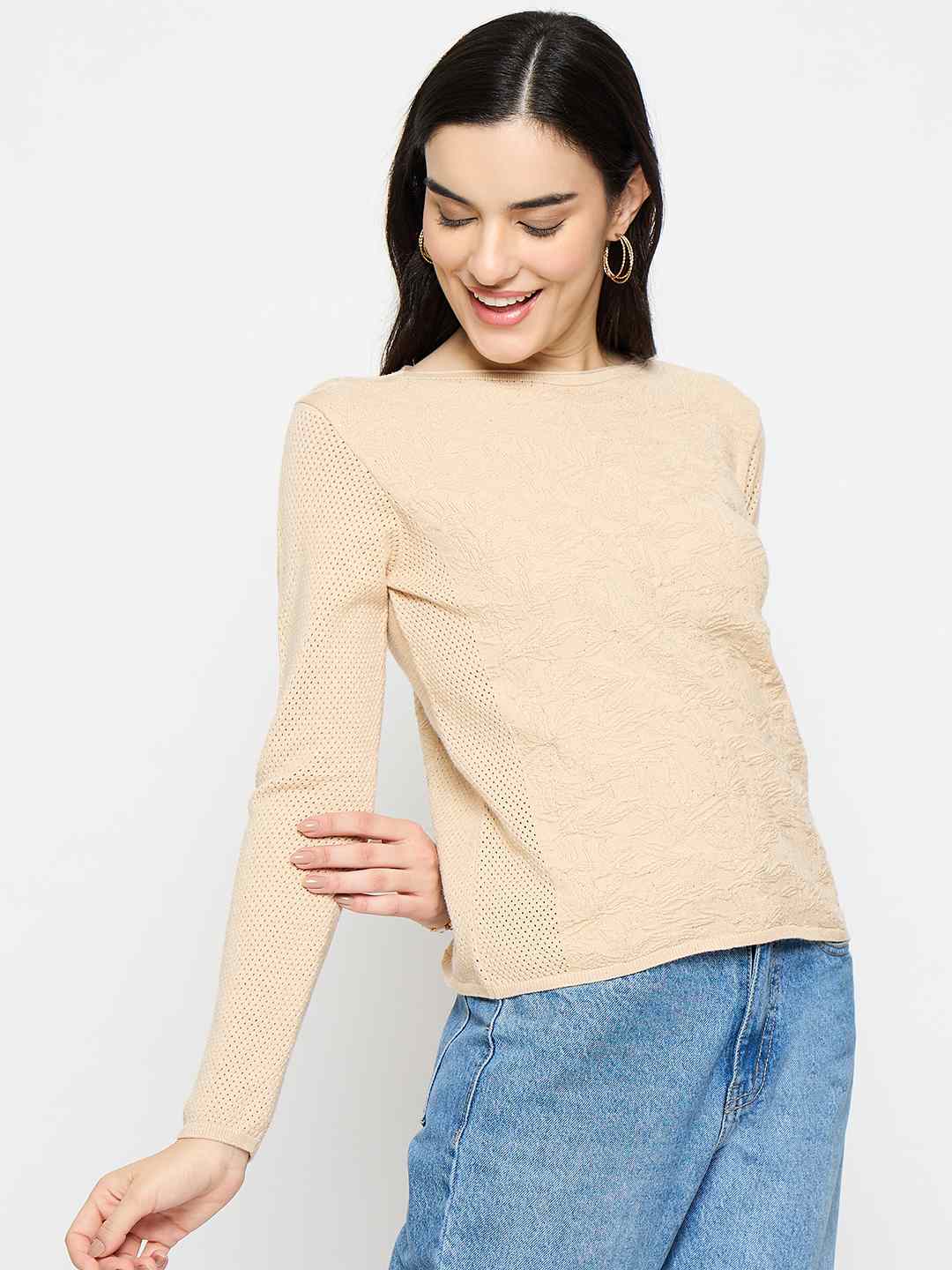 Madame Ladies Western Top F/S M5W16013 001 Beige
