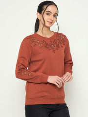 Madame Ladies Western Sweat Shirt M5W22031 035 Rust