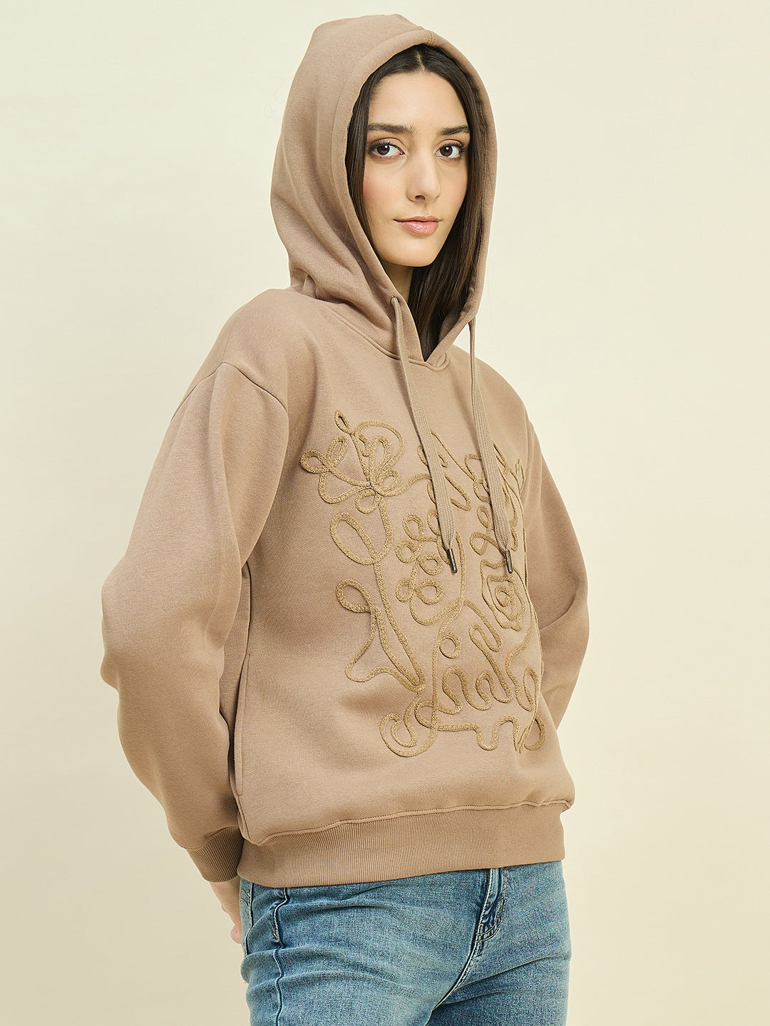 Madame Ladies Western Sweat Shirt M5W22433 001 Beige