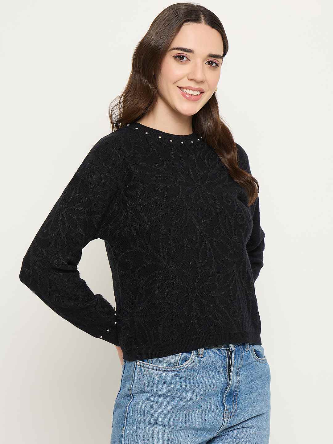 Madame Ladies Western Woolen Top M5W17204 002 Black