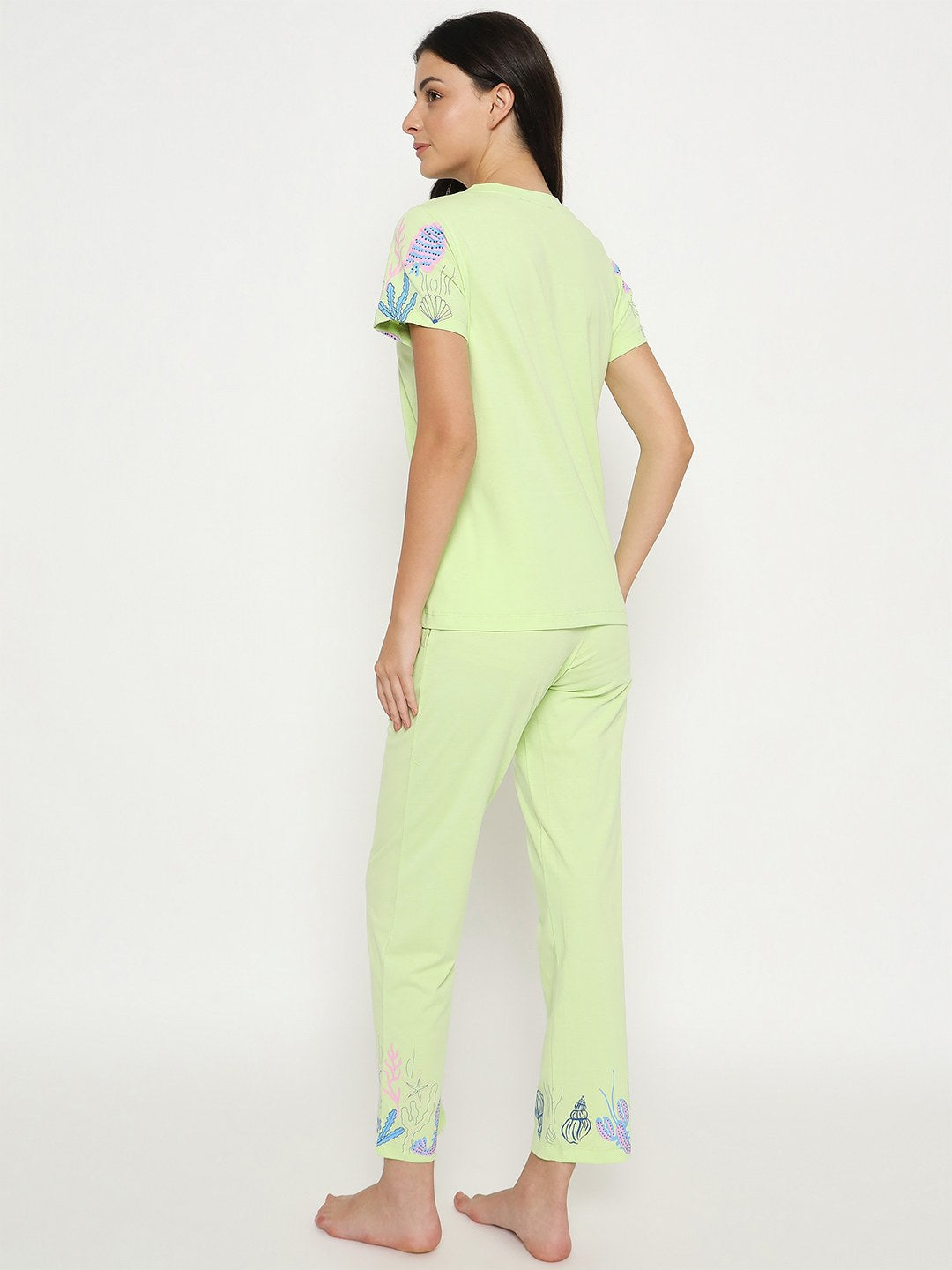 M-Secret Ladies Western Night Suit H/S S5S30165 305 Lime