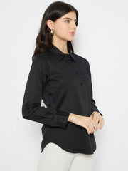 Madame Ladies Western Top H/S M5S18253 002 Black