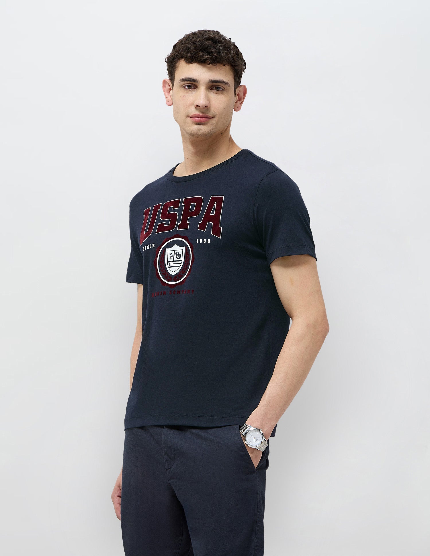 U.S.Polo Mens T-Shirt F/S Udtsh3807 Navy