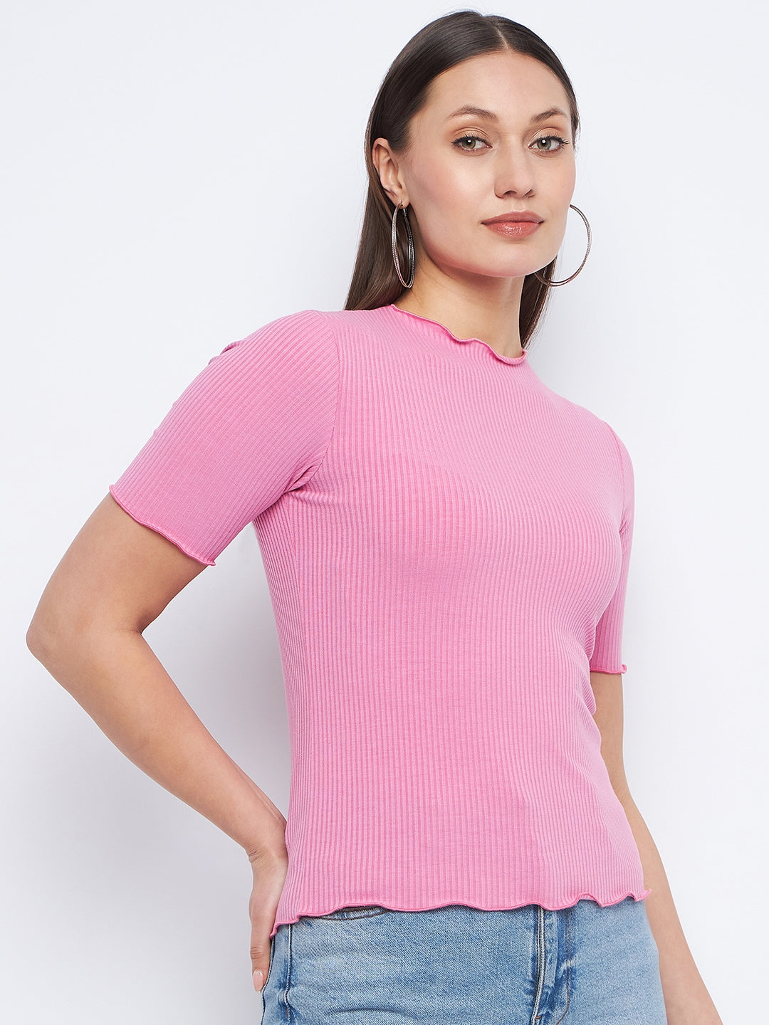 Madame Ladies Western T-Shirt H/S M4S11003 031 Pink