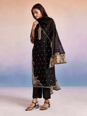 Jaipur Kurti Ladies Western Kurti 3Pcs Set 1C24Kpldr003 Black