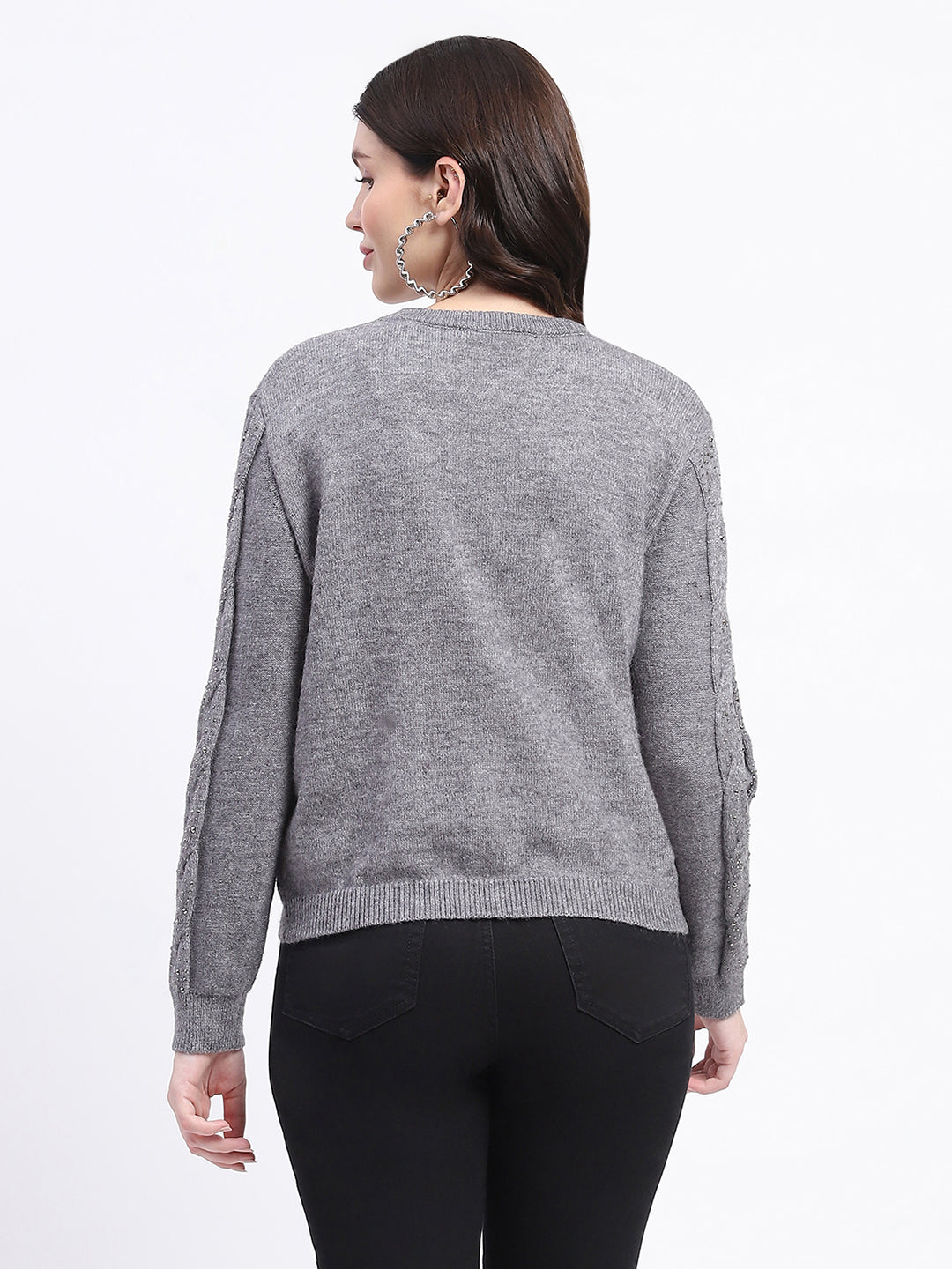 Madame Ladies Western Woolen Top M4W17196 095 Grey