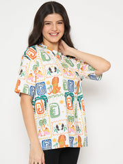 Madame Ladies Western Top H/S M5S11292 040 White