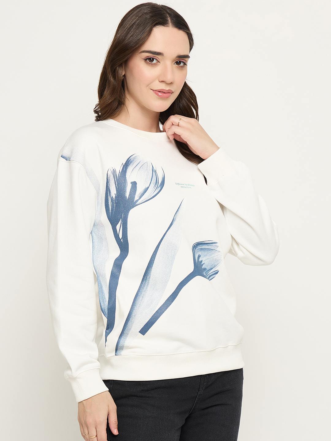 Madame Ladies Western Sweat Shirt M5W22235 040 White