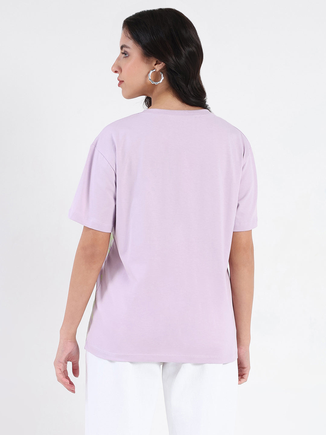 Lilac Madame Ladies Western top with half-sleeves, stylish upper garment featuring Western-inspired design and soft fabric.