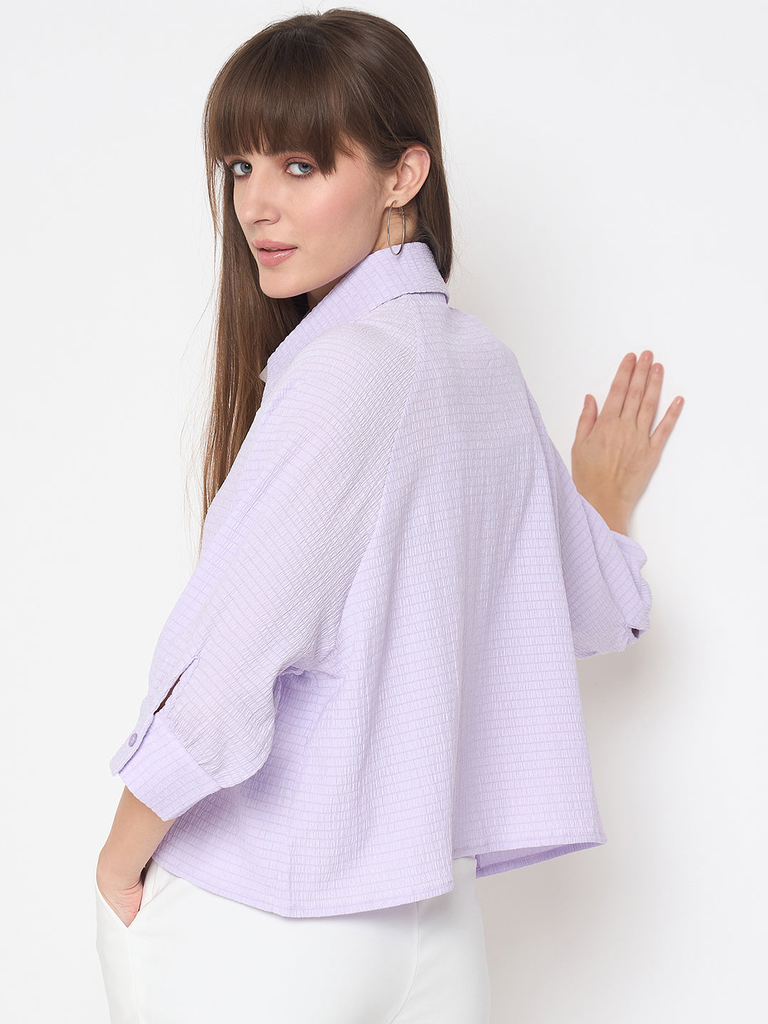 Madame Ladies Western Top H/S M5S18256 223 Lilac