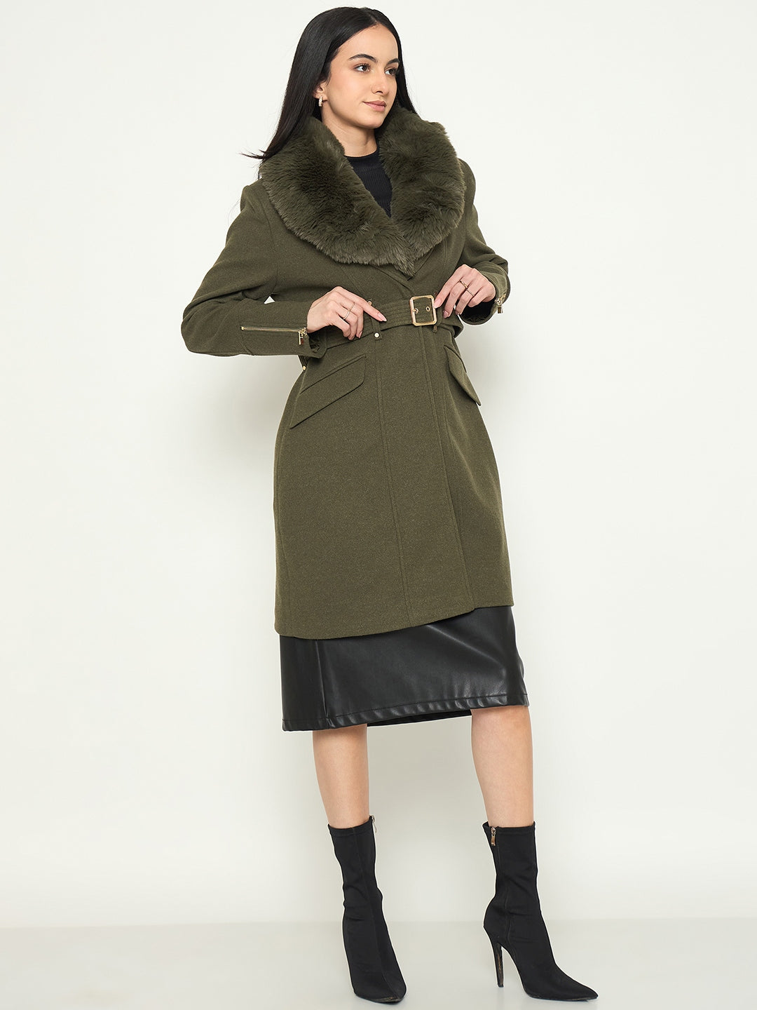 Madame Ladies Western Long Coat M5W20132 29 Olive