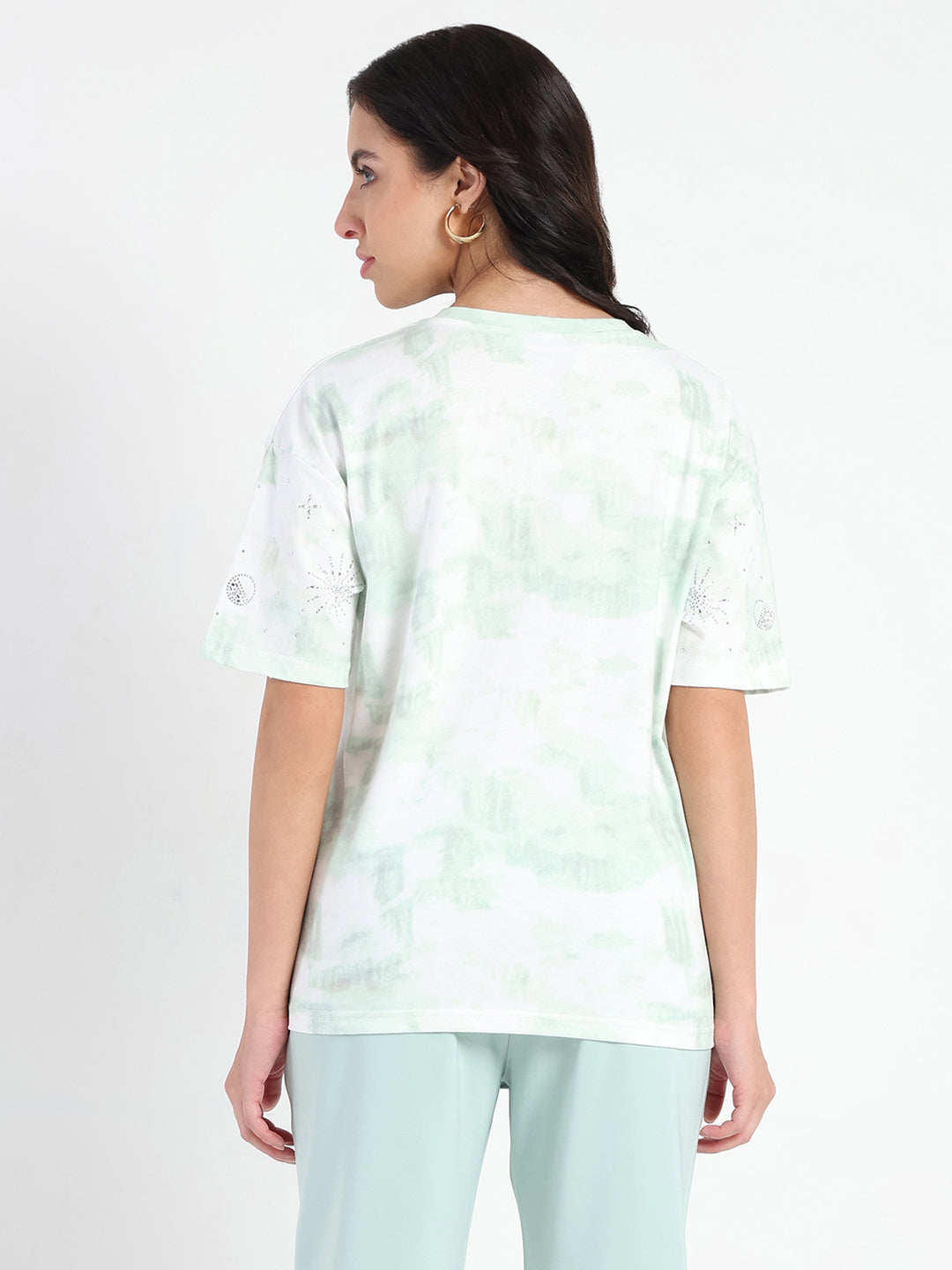 Madame Ladies Western Top H/S M5S11247 036 Sea Green