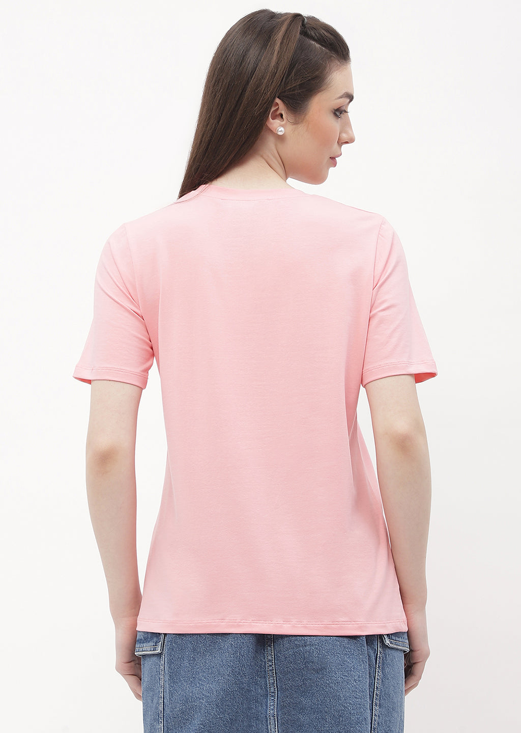 Madame Logo Print Pink Regular T-Shirt