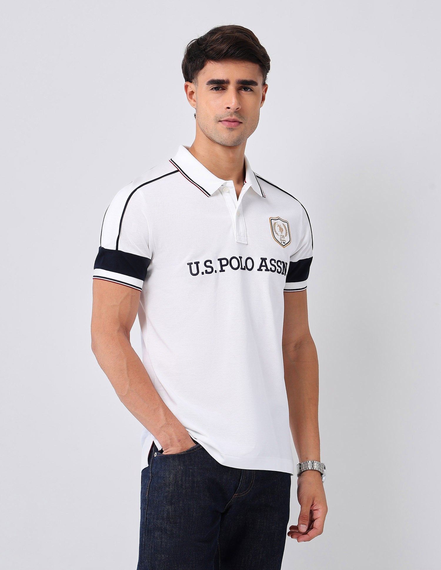 U.S.Polo Mens T-Shirt F/S Ustsh3127 White