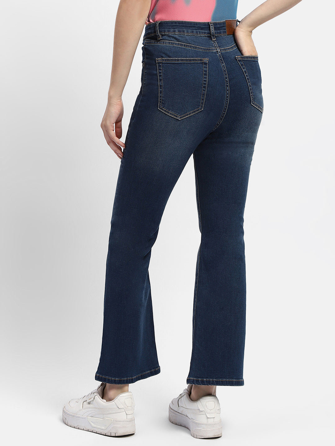 Madame Mid Rise Blue Flared Jeans