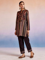 Black Embroidered Woolen Co-Ord Set