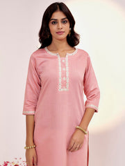 Jaipur Kurti Ladies Western Kurti 2Pcs Set 1C24Kpntr006 Peach