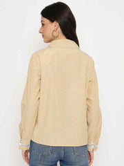 Madame Ladies Western Top H/S M5S18158 001 Beige
