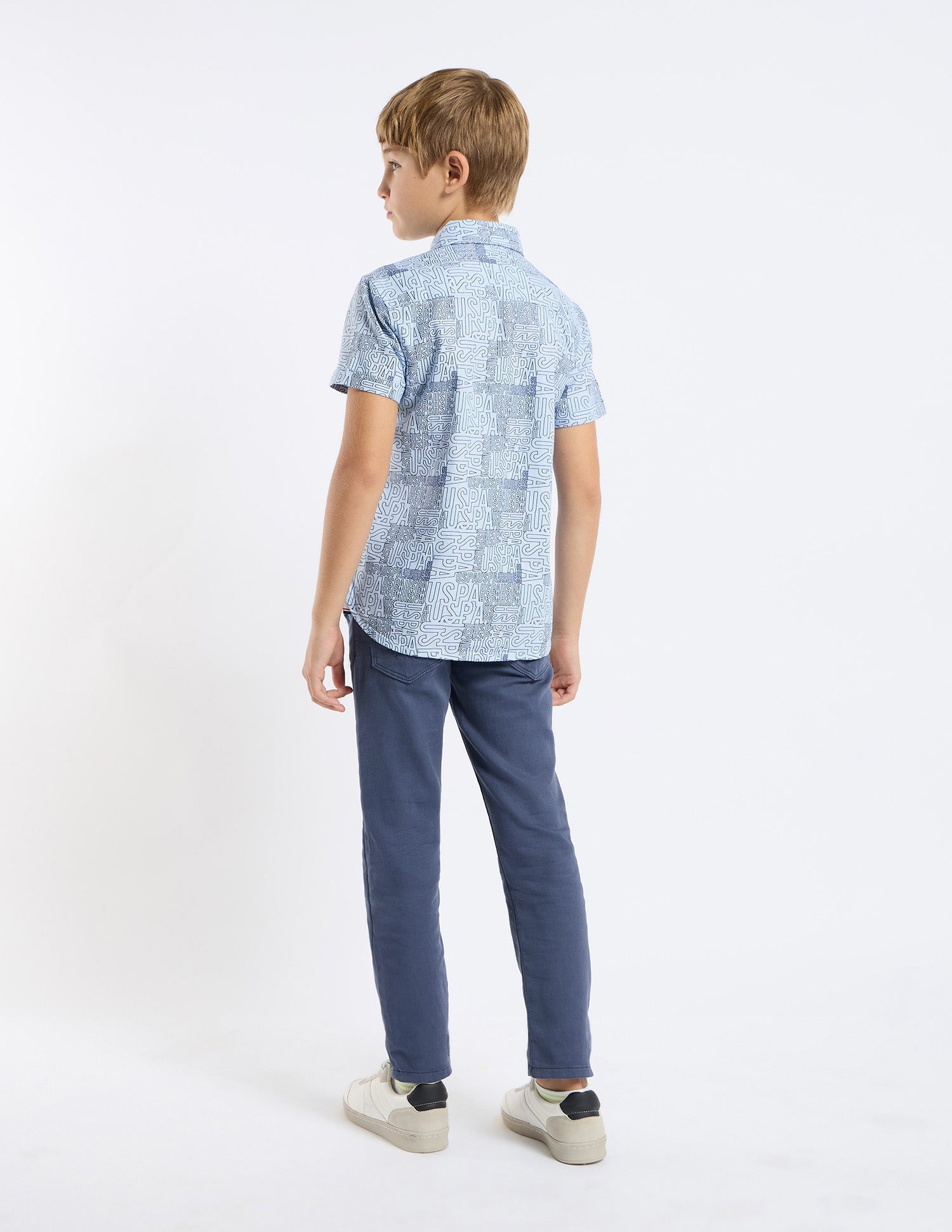 U.S.POLO KIDS BOYS SHIRT H/S UKSHT1386