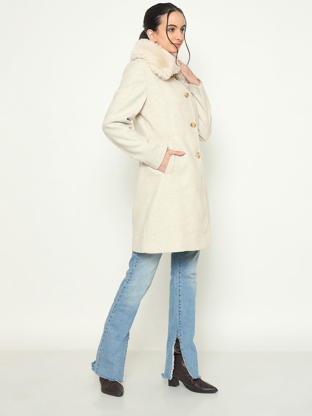 Madame Ladies Western Long Coat M5W20164 001 Beige