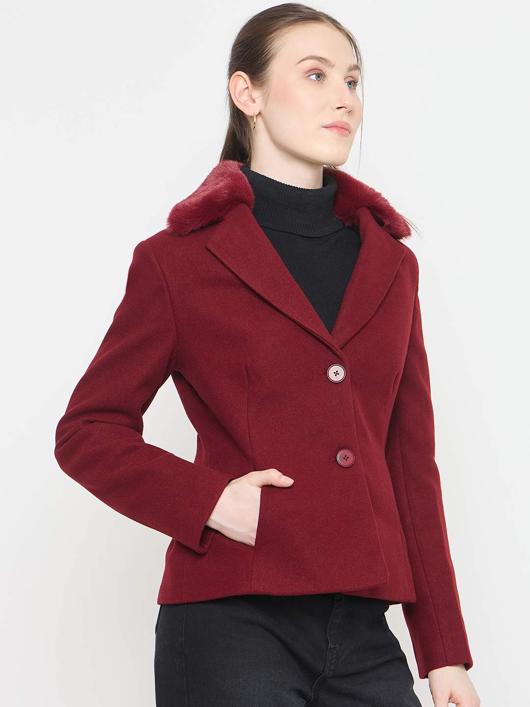 Madame Ladies Western Short Coat M5W20535 1126 Mehroon