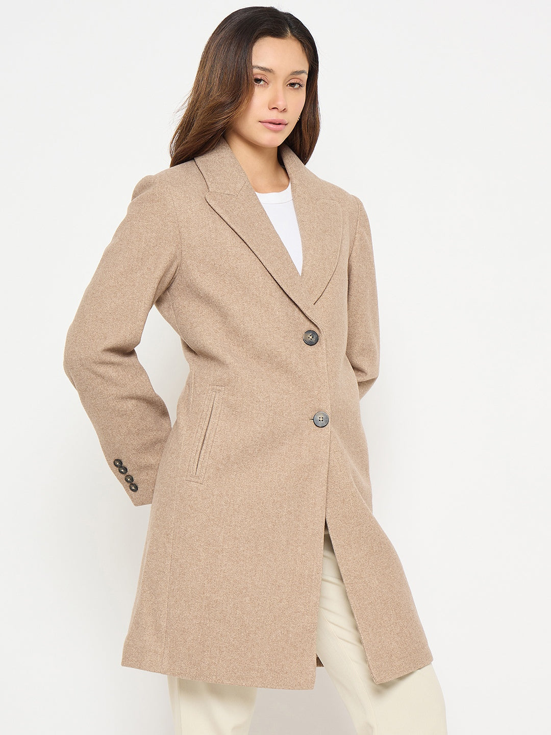 Madame Ladies Western Long Coat M5W20129 001 Beige