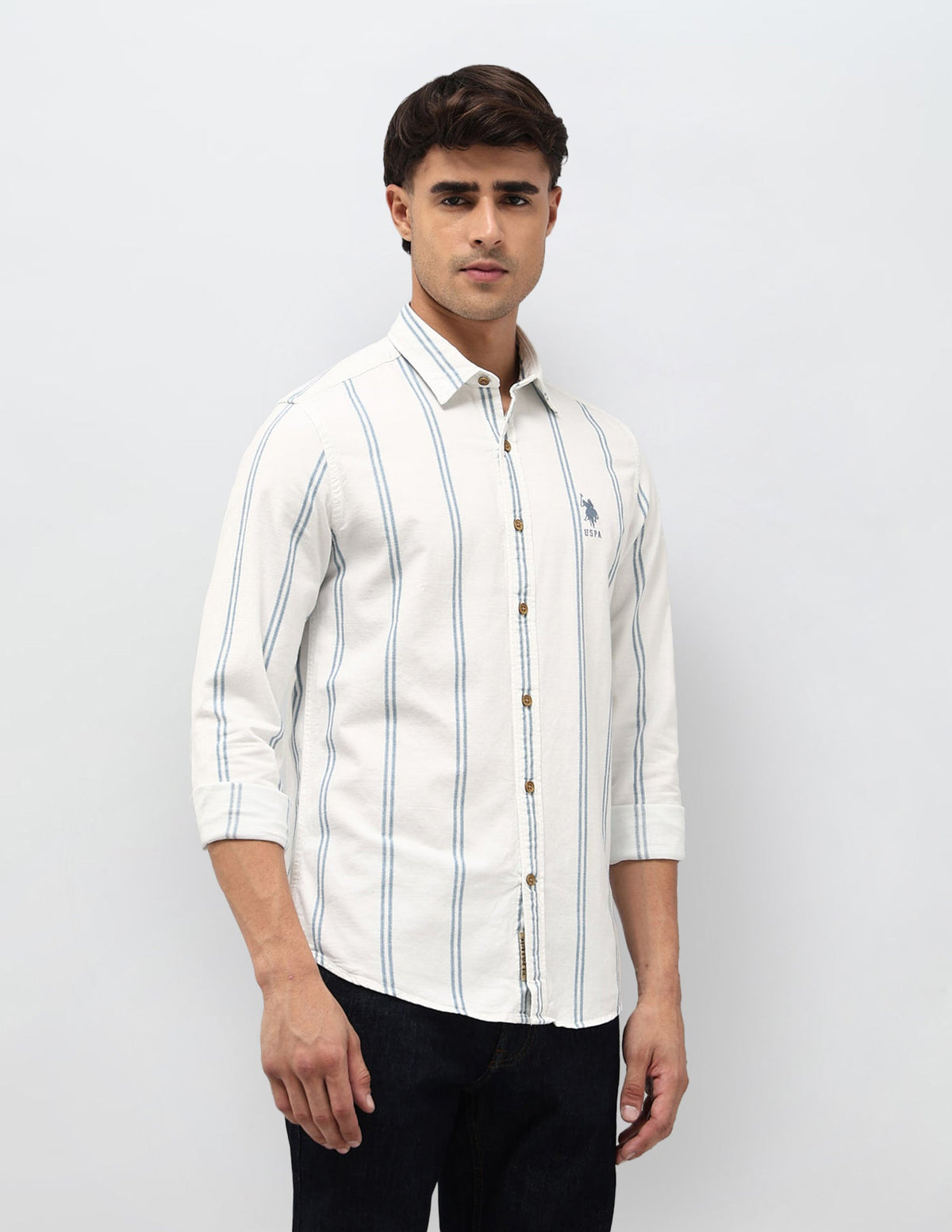 U.S.Polo Mens Casual Shirt F/S Udsht2011 White