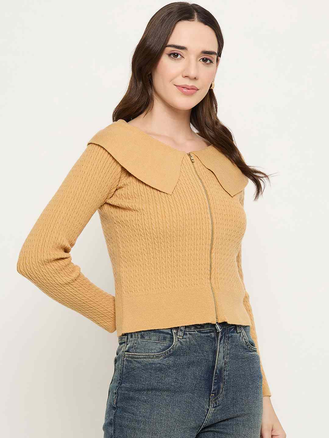 Madame Ladies Western Woolen Top M5W17146 048 Mustard